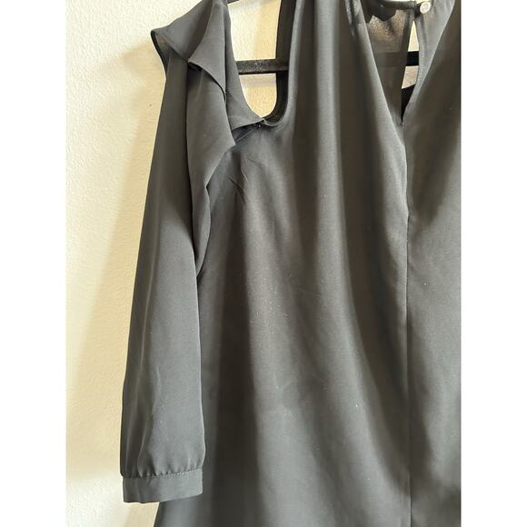 Banana Republic Women’s S Sheer Blouse cold shoulder Office Siren work corporate - Picture 8 of 10